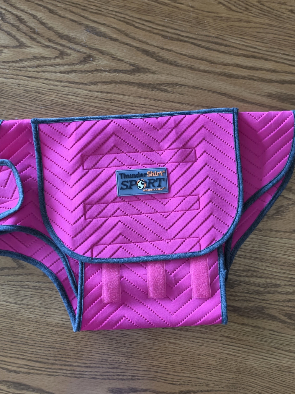 Thundershirt Bright Pink Kids Calming Vest with Gray Trim